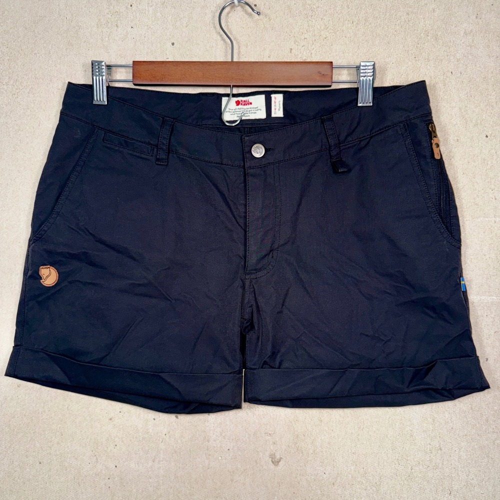 Fjallraven Womens High Coast Trail Shorts Black Hiking Outdoor EU‎ 42 US 32-33